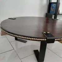 میز جلو مبلی چوب و فلز