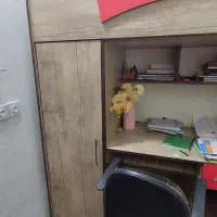 سرویس چوب شامل تخت خواب دوتا کمد و پله های کشویی|تخت و سرویس خواب|محمودآباد, |دیوار