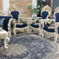 مبل سلطنتی هشت نفره چوب راش|مبلمان خانگی و میز عسلی|خمینیشهر, |دیوار