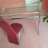 میز نهار خوری شیش نفره شیشه ده میل
