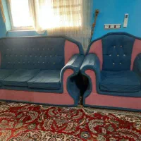 مبل هفت نفره ، جلو مبلی ،پنکه سقفی ،دیس قطاب پزی