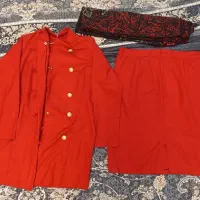 ست شومیز دامن یلدایی جنس کتان محشرسایز ۴۰ ۴۲