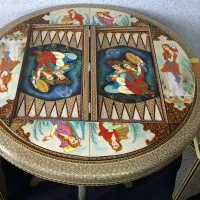 تخته نرد و صفحه شطرنج خاتم (گرد) میز و صندلی|کلکسیون و سرگرمی|تهران, تهرانسر غربی|دیوار