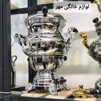 سماور گازی شیر دار استیل 6 لیتری با ارسال