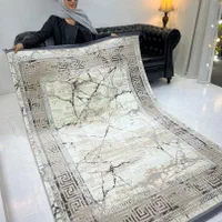 فرش ورساچ کرم نسکافه ای مدرن