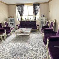 مبل نیمه استیل ۹ نفره با میر ناهارخوری ۸ نفره