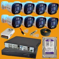 دوربین مداربسته ۵ مگاپیکسلی وارم لایت + DVR