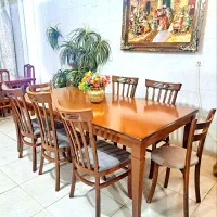 غذاخوری 8 نفره تمام چوب لهستانی زیر قیمت فروشگاهی|میز و صندلی غذاخوری|تبریز, |دیوار