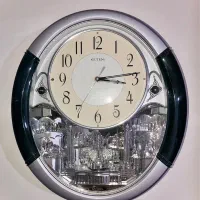 ساعت دیواری کریستالی چراغدار