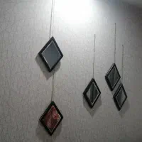 آینه دکوراتیو 5 عددی لوزی زنجیردار