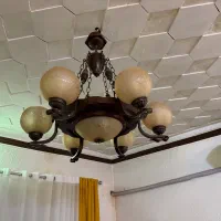 لوستر چوبی|لوستر و چراغ آویز|رشت, استادسرا|دیوار