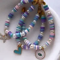 دستبند گردنبند با مروارید و منجوق|بدلیجات|خرم‌آباد, |دیوار