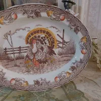 ۲ عدد دیس سینی طرح دار مارک دار خارجی قدیمی (نو)