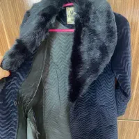 پالتو مخمل سرمه ای سایز ۳۸|لباس|بروجرد, |دیوار