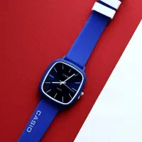 raberساعت اس،پرت کاسیو، مربعی بند% رابر و فلزیـ.