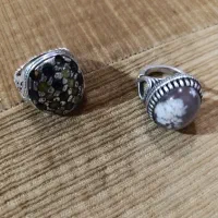 دوعددانگشتر شجر وجواهرنشان