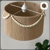 انواع لوستر مکرومه و رافیا|لوستر و چراغ آویز|کرج, برغان|دیوار