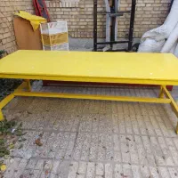 میز mdf پایه فلزی، میزو نیمکت چوبی، تجهیزات مهد|میز تحریر و کامپیوتر|فولادشهر, A4|دیوار