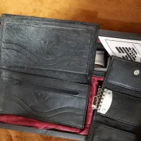 ست چرم کیف پول و جاکارتی و کمربند و خودکار|کیف، کفش، کمربند|دزفول, |دیوار