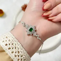 دستبند سلطنتی زمرد خاصا گوموش نقره کد04