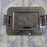 دو عدد سینی استیل نو و بدون استفاده