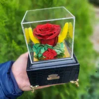 باکس چرمی موزیکال گل رز جاودان اسپیناس رز کد ۹۳|گل و گیاه طبیعی|تهران, میدان ولیعصر|دیوار
