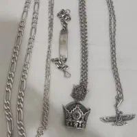 زنجیر و انگشتر دستبند پلاک نقره