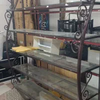 چندتا قفسه اهنی و ام دی اف|کتابخانه، شلف، قفسه‌های دیواری|دورود, |دیوار