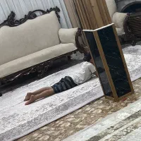 دو عدد رو فرش کش دار  استفاده نشدن کرم توسی