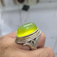 انگشتر عقیق کاهویی