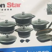 سرویس قابلمه چدن طوسی|ظروف پختوپز|قروه, |دیوار