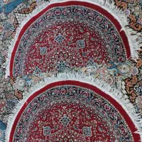 پادری فرش گرد کوچک قرمز ساوین درجه ۱