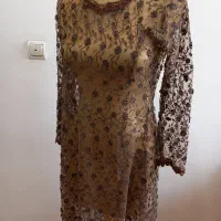 پیراهن شکوفه ایی زیبا باگل های برجسته(کراس محلی)|لباس|کرمانشاه, |دیوار