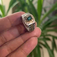 انگشتر نقره زمرد زامبیا کلکسیونی( قیمت قبل)