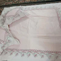 لحاف دونفره و دو بالش گلدوزی صورتی بسیارزیبا ونفیس|سرویس روتختی|تبریز, |دیوار