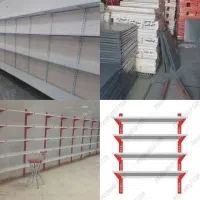 قفسه دیواری سفید قرمز سوپر مارکتی هایپری