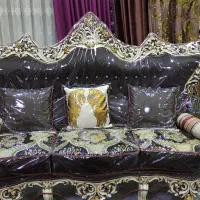 مبلمان سلطنتی 9 نفره تمام چوب راش کرم قهوه ای|مبلمان خانگی و میز عسلی|شهریار, شهریار|دیوار