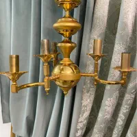 لوستر شش شعله طلایی