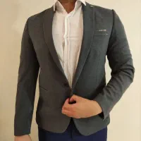 کت تک سایز ۴۸ و ۵۰ ۵۲طوسی بنفش سرمه ای در حد نو