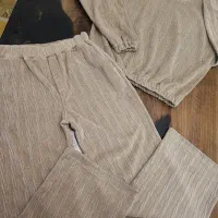 ست کراپ وشلوار مخمل وارداتی