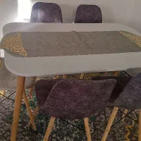 مبل طوسی دو رنگ هفت نفره میز غذاخوری ناهارخوری6نفر|مبلمان خانگی و میز عسلی|شاهینشهر, امیرکبیر|دیوار