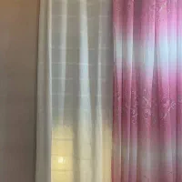 پرده با کتیبه و لامپ و زیر پرده|پرده، رانر، رومیزی|شهریار, شهریار|دیوار