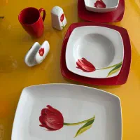 سرویس غذاخوری ۶ نفره دالتون طرح لاله