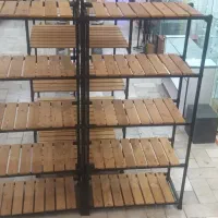 قفسه و جا گلدونی و رگال لباس پروفیل|کتابخانه، شلف، قفسههای دیواری|بهارستان, |دیوار