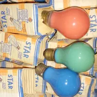 لامپ رنگی قدیمی|ریسه و چراغ تزئینی|فسا, |دیوار