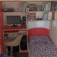تخت دوطبقه نوجوان دخترانه|تخت و سرویس خواب|ری, تقی آباد|دیوار
