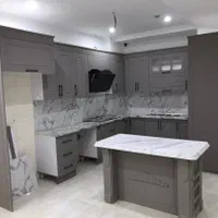 کابینت نئوکلاسیک طوسی روشن|مصالح و تجهیزات ساختمان|کرج, چهارصد دستگاه|دیوار