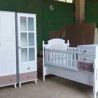 تخت و کمد بچه سیسمونی|تخت و صندلی بچه|وحیدیه, |دیوار