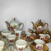 سرویس شیر خوری طلایی و گل شویدی ژاپن|ظروف سرو و پذیرایی|شیراز, بازار|دیوار