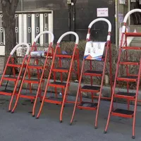 نردبان ۴ چهارپایه پله پهن تاشو فلزی ورق ضخیم پلکان